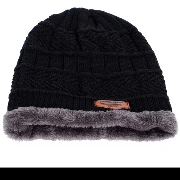 Men's Hat And Scarf Casual Style Polyester Beanie black - Picture 2 of 7